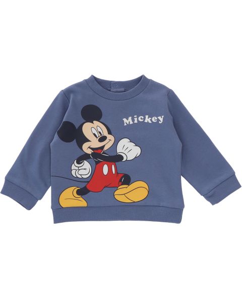 Sweat bébé molletonné Disney Mickey  - 100% Coton - Bleu