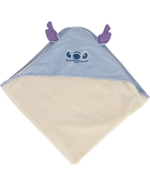 Cape de bain enfant Disney Stitch 70x70 cm coloris blanc et bleu - Mode en Web