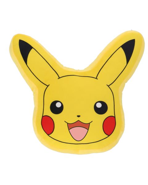 Coussin 3D Pikachu joyeux - 100% Polyester - Jaune