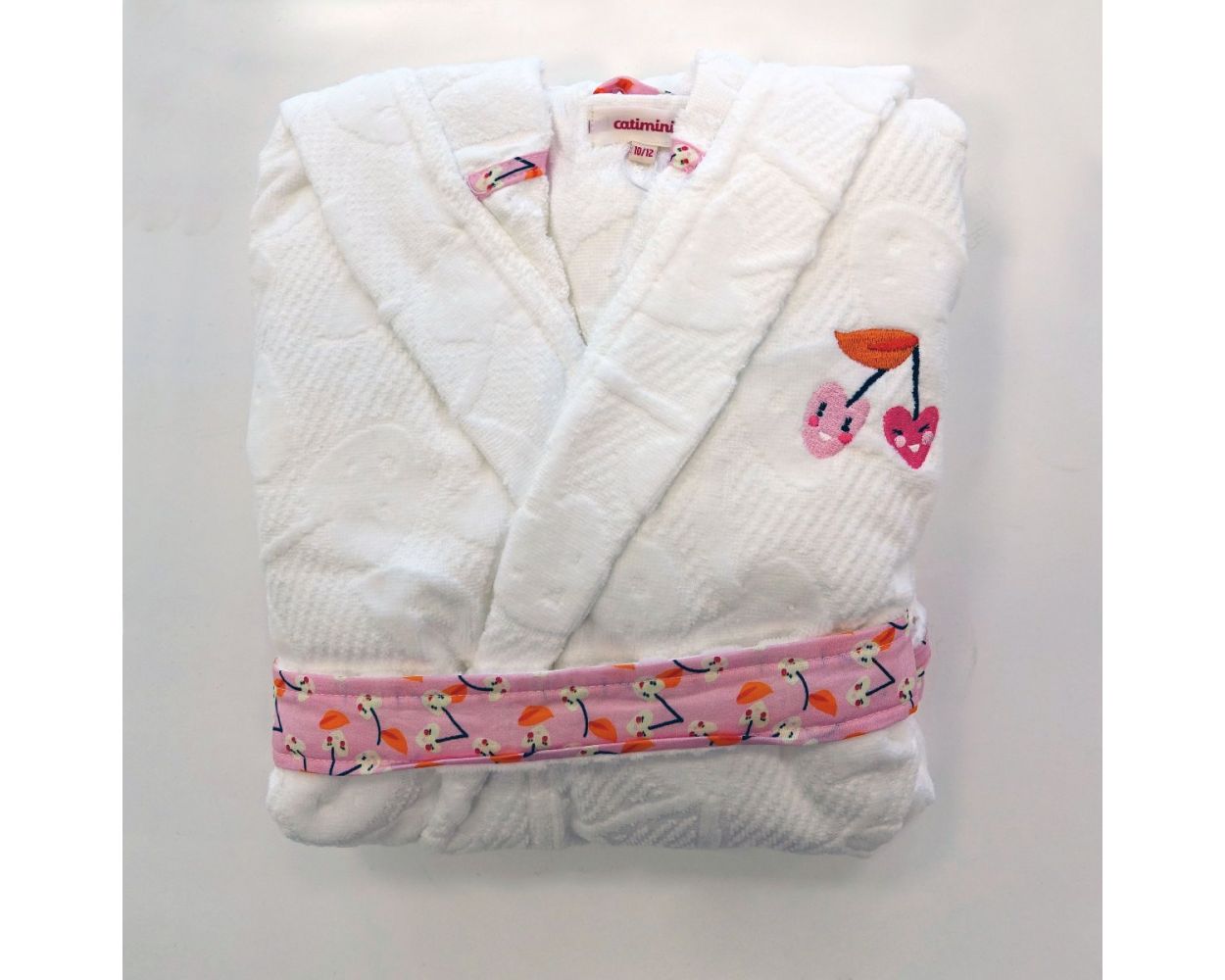 Peignoir enfant capuche en coton bouclette éponge COCOON - Orange - Enfant - 49.90