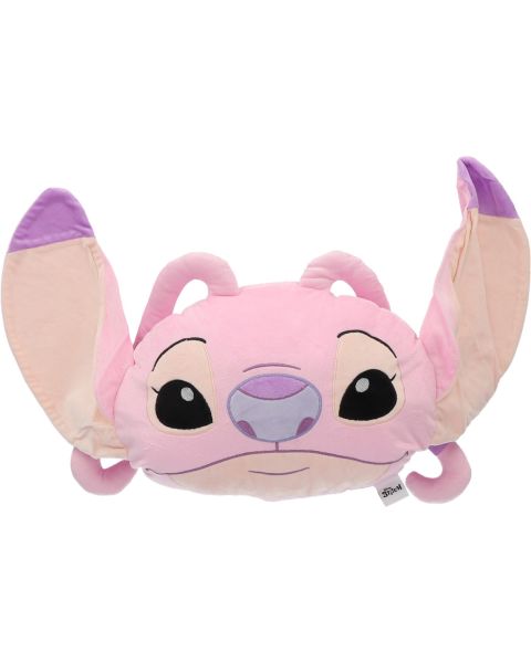 Coussin peluche 3D Angel rose Disney visage brodé - Mode en Web