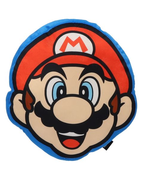 Coussin peluche 3D Nintendo Mario joyeux visage sourire - Mode en Web