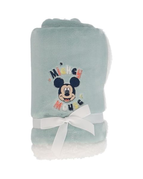 Couverture Disney Mickey Mouse 75x100 cm coloris vert clair - Mode en Web