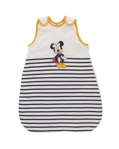 Gigoteuse bébé Disney Mickey Mouse marinière blanche et bleue 0-6 mois - Mode en Web