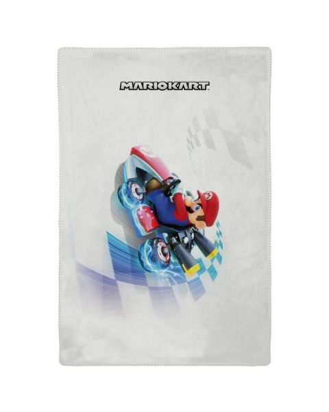 Détail imprimé Mario et personnages Mario Kart sur couverture blanche - Mode en Web