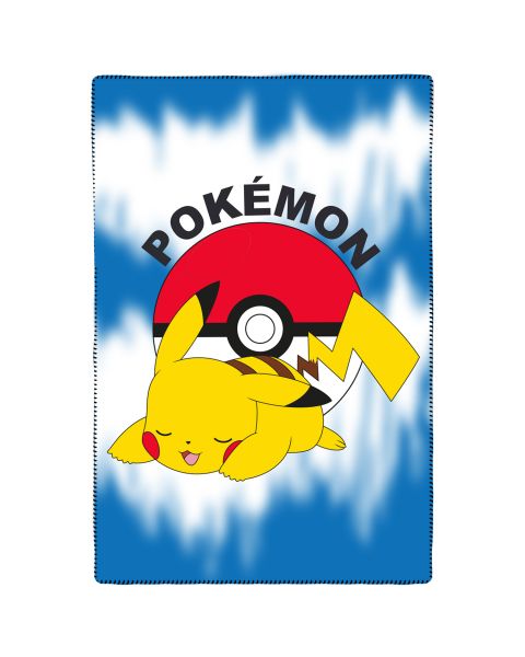 Plaid Pokémon Pikachu dodo bleu 110x130 cm en polaire douce - Mode en Web