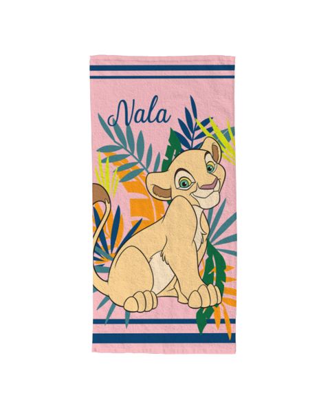 Serviette de plage Disney Nala Le Roi Lion 70x140 cm rose - Mode en Web