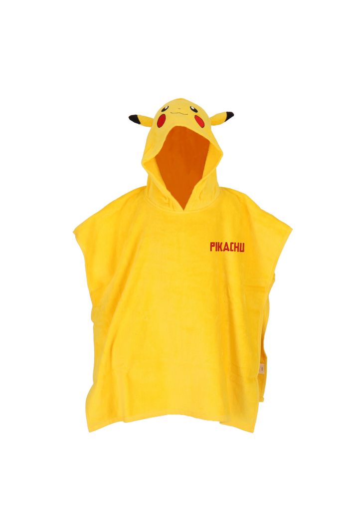 Poncho de bain enfant Pikachu Pokémon jaune avec capuche oreilles 3D - Mode en Web