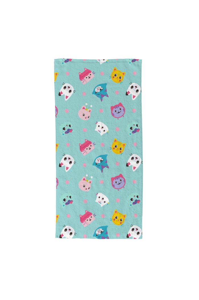Serviette de plage Gabby et la Maison Magique 70x140 cm bleue - Mode en Web