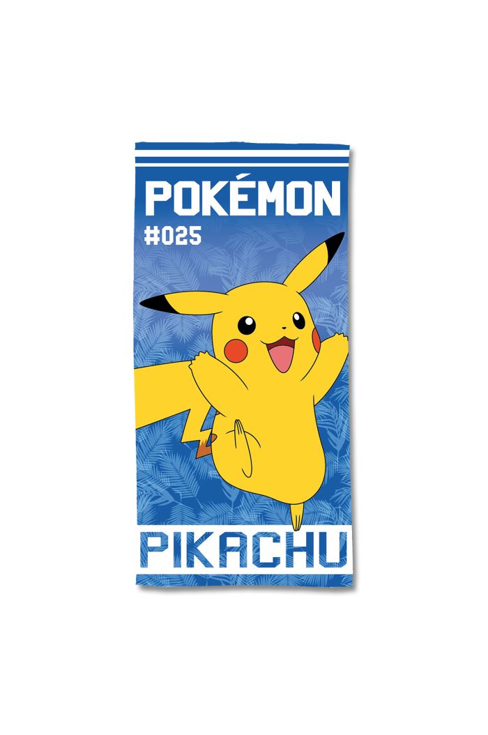 Serviette de plage Pokémon Pikachu bleu 75x150 cm 100% coton - Mode en Web